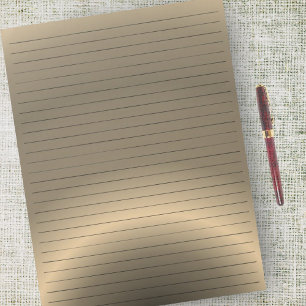 レターサイズ8.5 x 11インチワイド罫線青銅色 ノートパッド