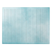 レターサイズ8.5 x 11カレッジルールドウォーター色ティール(緑がかった色) ノートパッド (正面)