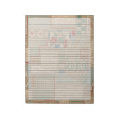 レターサイズ8.5 x 11カレッジヴィンテージレトロ はっきりした ノートパッド (回転)