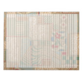 レターサイズ8.5 x 11カレッジヴィンテージレトロ はっきりした ノートパッド (正面)