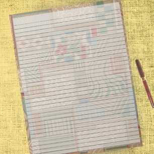 レターサイズ8.5 x 11カレッジヴィンテージレトロ はっきりした ノートパッド