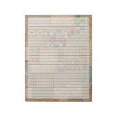 レターサイズ8.5 x 11ワイド規則ヴィンテージレトロ はっきりした ノートパッド (回転)