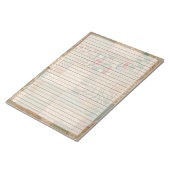 レターサイズ8.5 x 11ワイド規則ヴィンテージレトロ はっきりした ノートパッド (アングル)