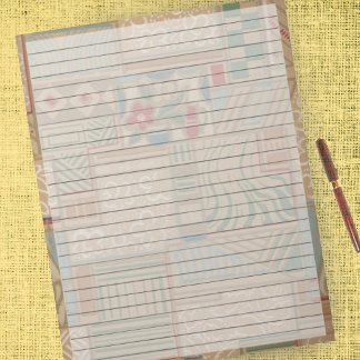 レターサイズ8.5 x 11ワイド規則ヴィンテージレトロ はっきりした ノートパッド
