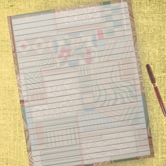 レターサイズ8.5 x 11ワイド規則ヴィンテージレトロ はっきりした ノートパッド