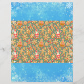 レターサンタユニコーンスノーフレークスキャンディブルークリスマス (裏面)