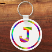 レタージェインボー キーホルダー (正面)