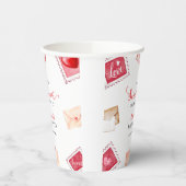 レタースタンプ恋人バレンタインベビーシャワー 紙コップ (左)
