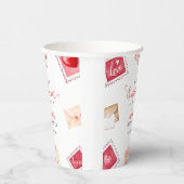 レタースタンプ恋人バレンタインベビーシャワー 紙コップ (右)