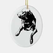 レタースロットHello, Lab Keepsake セラミックオーナメント (右)