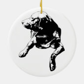 レタースロットHello, Lab Keepsake セラミックオーナメント (裏面)