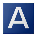 レタータイル（青） （白） タイル<br><div class="desc">セラミックの文字タイル。 大文字または小文字のタイル。 セカスタマイズラミックのタイルやモザイクの記号に必要な文字を使用します。 耐候性シンボルや象徴、住宅番号 黒の背景に白。</div>