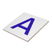 レタータイル – 青（白） タイル (側面)