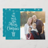 レターツリークリスマスフォトグリーティングカード シーズンカード (正面/裏面)