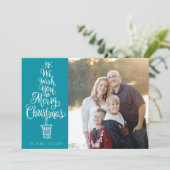 レターツリークリスマスフォトグリーティングカード シーズンカード (スタンド正面)