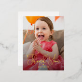 レタードチャームフォイルありがとうはがき 箔シーズンポストカード (正面/裏面)