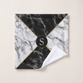 レターバスパーソナライズされたタオルセット大理石デザイン バスタオルセット (ウォッシュタオル)