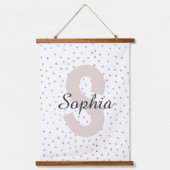 レターパーソナライズされた名前をカスタムするモノグラム 吊り下げ型タペストリー (正面)