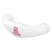 レターピンクのアリゲーター付きガールズ セラミック引き出し取っ手 (アングル)