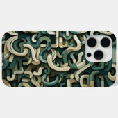 レターフォームが壊れて重なり合っている Case-Mate iPhoneケース (裏面 (横))