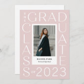 レターフレーム編集可能なカラーのグラデーション 招待状 (正面/裏面)