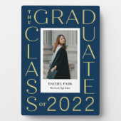 レターフレーム編集可能カラー卒業プラーク フォトプラーク (正面)