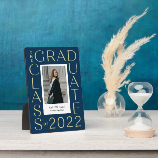 レターフレーム編集可能カラー卒業プラーク フォトプラーク (側面)