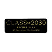 レターフレーム編集可能カラー卒業ラベル ラベル (正面)