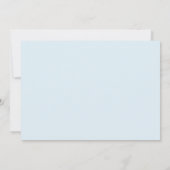 レターブエレガントロック男の赤ちゃんフォトブルー誕生 案内状 (裏面)