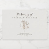 レタープパーソナライズされた結婚ス スパークリングワインラベル (シングルラベル)