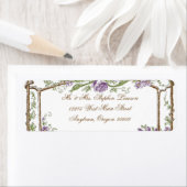 レタープレススタイルヴィンテージフェイクボワトレリスパープル ラベル (インサイチュ)