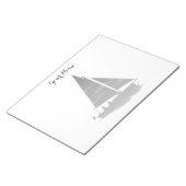 レタープレススタイル帆船 ノートパッド (アングル)