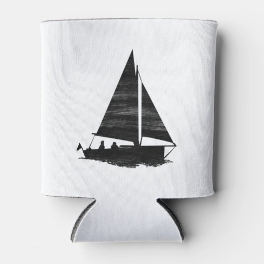 レタープレススタイル帆船 缶クーラー (正面)