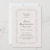 レタープレス効果 クライアント アプリーシエーション ビジネス 招待状 (正面)