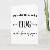レタープレス悔やみや弔慰と勇気付けられる-紙ハグ カード (正面)