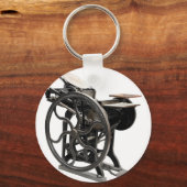 レタープレス機の丸キーチェーン キーホルダー (正面)