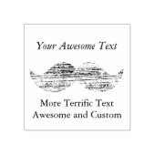 レタープレス風の口ひげ(または他のグラフィック)カスタム ラバースタンプ (インプリント)