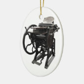 レタープレス1888楕円オーナメント セラミックオーナメント (左)