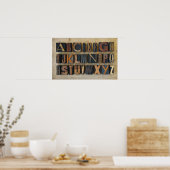 レタープレス2のアルファベットのクローズアップ ポスター (キッチン)