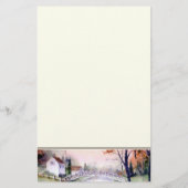 レターヘッドアーチ橋の水の色絵を描の 便箋 (裏面)