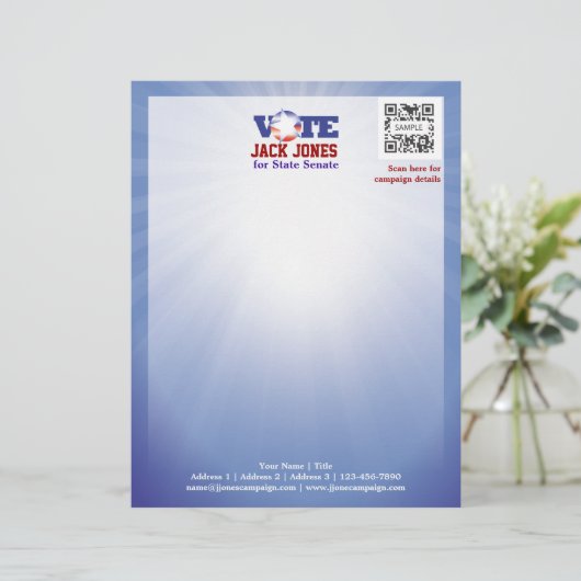 レターヘッドテンプレートの投票 レターヘッド (スタンド正面)