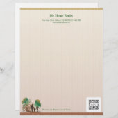 レターヘッドテンプレート私の家の不動産 レターヘッド (正面/裏面)