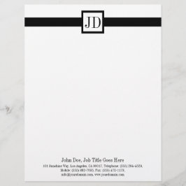 レターヘッドモノグラムの一致の名刺 レターヘッド