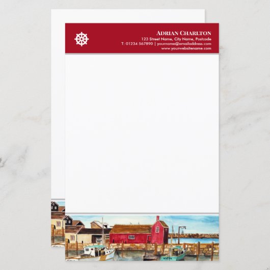 レターヘッドロックポートハーバーマサチューセッツ (正面/裏面)