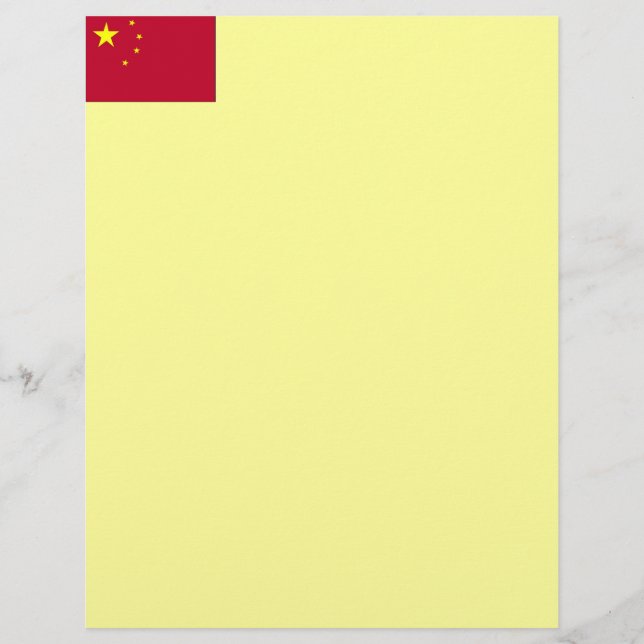 レターヘッド中国国旗 (正面)