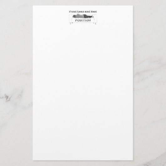 レターヘッド前部傾き 便箋 (正面)