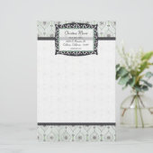 レターヘッド文房具の青い花模様 便箋 (スタンド正面)