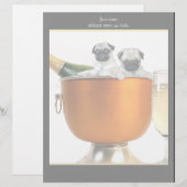 レターヘッド新年のパグ レターヘッド (正面/裏面)