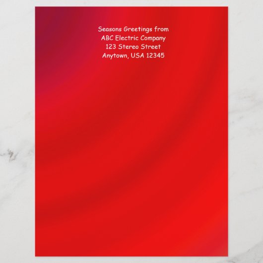 レターヘッド紙マッチ#10赤グラデーション封筒 (正面)