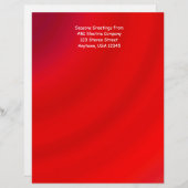 レターヘッド紙マッチ#10赤グラデーション封筒 (正面/裏面)
